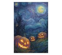 75x50cm/1000pcs Rompecabezas para Adolescentes Starry Halloween Night Painting Rompecabezas para Adultos Juegos De Relajación Corte De Precisión Actividades Divertidas En Casa 75x50cm/1000pcs