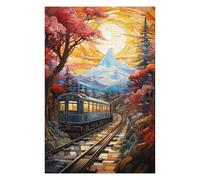 75x50cm/1000pcs Rompecabezas para Adolescentes Train Snow Art Rompecabezas Práctico para Adultos: Análisis Y Lógica del Juego Cumpleaños 75x50cm/1000pcs