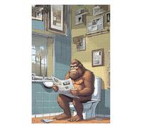 75x50cm/1000pcs Rompecabezas para Adultos Bigfoot on Toilet Rompecabezas para Adultos Juegos Relajantes Decoración De Pared Regalos para Amigos Y Familiares 75x50cm/1000pcs