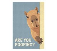 75x50cm/1000pcs Rompecabezas para Adultos Capybara Peeking Are You Pooping Rompecabezas para Adultos Juegos Familiares Alivia El Estrés 75x50cm/1000pcs