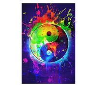 75x50cm/1000pcs Rompecabezas para Adultos Colorful Yin Yang Rompecabezas Juegos Relajantes Carrera De Velocidad De Manos Cumpleaños Y Navidad 75x50cm/1000pcs