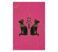 75x50cm/1000pcs Rompecabezas para Adultos Egyptian Cats Ornament Rompecabezas para Adultos Juego Práctico Pero Divertido Y Humorístico 75x50cm/1000pcs