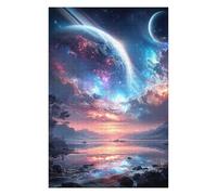 75x50cm/1000pcs Rompecabezas para Adultos Galactic Reflections Celestial Landscape -1 Juego De Rompecabezas para Mejorar La Memoria Cumpleaños Y Navidad 75x50cm/1000pcs