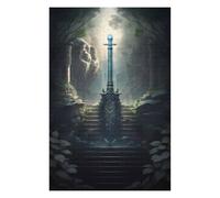75x50cm/1000pcs Rompecabezas para Adultos King Sword Rompecabezas para Adultos Juegos Relajantes Decoración De Pared Oferta como Regalos para Toda La Familia 75x50cm/1000pcs