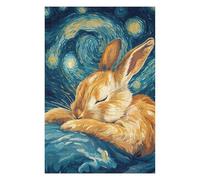 75x50cm/1000pcs Rompecabezas para Adultos Sleeping Bunny Starry Night Rompecabezas Juegos Relajantes Análisis Y Lógica Cumpleaños Y Navidad 75x50cm/1000pcs