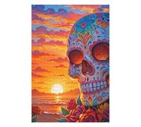 75x50cm/1000pcs Rompecabezas para Adultos Sunset of The Dead Skull Rompecabezas Juegos Relajantes Análisis Y Lógica Cumpleaños Y Navidad 75x50cm/1000pcs