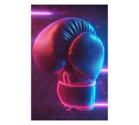 75x50cm/1000pcs Rompecabezas Sport Neon Boxing Glove Rompecabezas para Adultos Juegos Relajantes Decoración Perfecta Cumpleaños Y Navidad 75x50cm/1000pcs