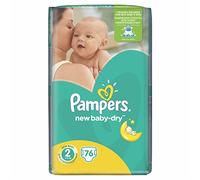 76 Nueva pañales Pampers bebé-seco tamaño 2, 3-6 kg, algodón Suave