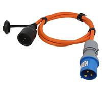76223 Cable de extensión 3G2,5mm2 1,5m goma naranja Enchufes adicionales: 2 G...