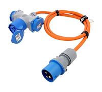 76231 Cable de extensión 3G2,5mm2 1,5m goma naranja Enchufes adicionales: 3 G...