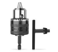 763198-1 Adaptador de portabrocas de 3/8 pulgadas compatible con máquina de perforación Makita, adaptador de broca de impacto portabrocas sin llave fácil de conectar vástago hexagonal de 1/4 pulgadas