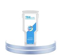 764 Compatible con Cartucho de Tinta Impresora DesignJet T3500 con Chip de Tinta Lleno de Tinte(HP764 -C- 300ML)
