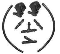 76810-Sza-A01Za Negro 1 Juego De Boquillas Rociadoras para Parabrisas Delantero, Chorro De Lavaparabrisas para Manguera De Fluido con Conectores para Honda Pilot 2009-2012 2014 2015
