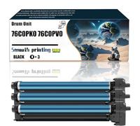 76C0PK0 76C0PV0 Unidad de Tambor Compatible con impresoras Lexmark CS921de CS923de CX921de CX922de CX923dte CX923dxe, Piezas de Repuesto. Contiene Chip e impresión nítida/180(3 Pack Black)