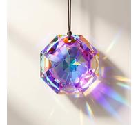 76mm Prismas para Ventana, Suncatcher Cristal, Cristal Colgante, Atrapasueños de Cristal Facetado, Atrapasueños Cristals Grande, Atrapasoles Colgantes de Cristals, para Jardines, Ventanas