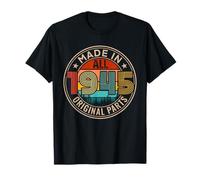 77 años Hecho en 1945 Piezas Originales 77 cumpleaños Retro Camiseta