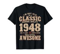 77 Cumpleaños Hombre Coche Clásico Vendimia 1948 Divertido Camiseta
