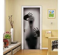 77 X 200 Cm Sombra De La Puerta Interior Etiqueta De La Puerta 3D Autoadhesiva Flor De Agua 3Detiqueta Extraíble Impermeable Decoración Para El Hogar Calcomanías Mural Autoadhesivo Wallpaper Creativo