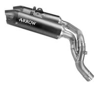 77518PRN - Silenciador Escape Arrow Round Sil Dark Ducati Hypermotard V2 (26-)