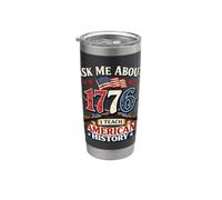 776 Profesor de Historia Patriótica Americana 4 de Julio Cita US Vaso térmico de acero inoxidable de doble pared