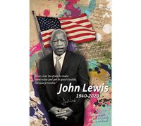 777 Tri-siete Entertainment John Lewis Good Trouble Quote Black History Wall Art Print (11x17) Multicolor