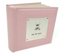 77803 Álbum de Fotos Infantil, diseño de Texto en inglés «My First Year», Color Rosa