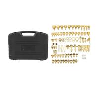 77pcs Automotive Air Conditioning Leak Test Kit, Car AC Leak Detection Tools, Brass Connector Repair Kit with Blow Molded Case for Auto Air Conditioning System Maintenance