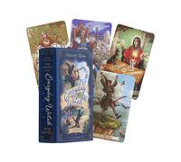 78 cartas de tarot de bruja para principiantes - barajas de tarot portátiles, tarjetas de tarot inglesas de todos los días con caja de colores para juegos de fiesta, juegos de cartas, regalo