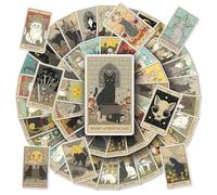 78 Cartas De Tarot De Gatos, Pegatinas Retro, Graffiti Personalizadas, Impermeables, Dibujos Animados y Decorativas