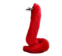 78 cm Super Largo Anal Plug Fox Tail Metal Anal Butt Plug Consolador con Cola de Fox Estimulación de la Próstata Dilatador del Ano SM Sexy Cosplay Fetiche Juguete Sexual para Mujeres Hombres(Normal-S)