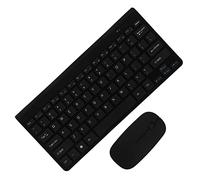 78 Combo ABS Teclado Ratón Inalámbricos y Teclas de Negro | 1 Set, Receptor USB Incluido, Clics Silenciosos y Rápida, Uso Diario y Viajes de