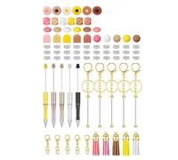 78 cuentas de bolígrafo con cierre de langosta, llavero de borla colorida, manualidades, regalos de fiesta de Navidad