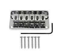 78 mm Metal fijo Hardtail Saddle Puente de Carga Superior cordal para Fender Strat Tele Guitarra eléctrica de 6 cuerdas de guitarra, Chrome