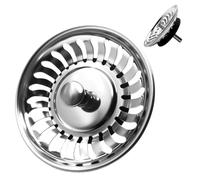 Ø 78 mm Universal Inoxidable Tapón Fregadero de Cocina, Colador Tapón Desagüe Fregadero Cocina, para Fregaderos y Lavabos de Cocina