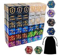 78 PCS MTG Counter Dados Set - AbilityKeyword Counters, -1/+1 Life Counter, Shield Life Dados, Creature Stat Buffs, Marble Colour D6 Cube, for MTG, Juegos de Cartas (Incluye Bolsa Negra)