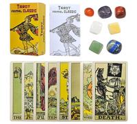 78 Piezas Tarot con Libro Guía y 7 Piedras de Chakra, Cartas de Tarot para Lectores y Expertos Principiantes, Espirituales para Mujeres