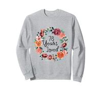 78 Years Loved 78th Birthday Floral Wreath Loved for Women Sudadera