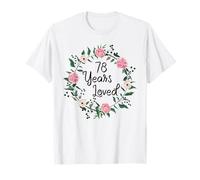 78 Years Loved Men Women Floral 78 Year Old 78th Birthday Camiseta