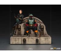 Star Wars The Mandalorian Deluxe Art Scale Statua 1/10 Boba Fett Fennec On Thron