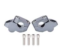 78in/ Handlebar Risers, Handlebar Heightening Adapter, CNC Aluminum Alloy Handlebar for 22mm, Comfortable Riding Posture with Installation, (Ti Color)