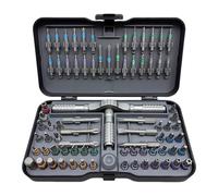 79-in-1 Ratchet Screwdriver Set Magnetic S2 Steel Bits CRV Precision Repair Kit Flexible Shaft DIY Furniture Bicycle Tool 18.1x11x3.6cm