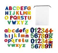 79 piezas de números magnéticos coloridos del alfabeto, juguetes educativos para aprender a contar ortografía, incluyendo letras, números, símbolos