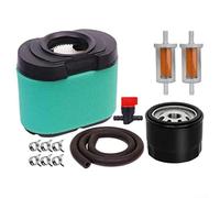 792105 Filtro de aire con kit de filtro de aceite 492932 para motor de cortacésped B&S 445677 40H777 44P777 44Q777 16-27 caballos de fuerza, con válvula de cierre de filtro de combustible de tubo de
