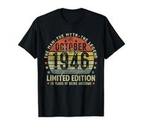 79th Birthday Gifts Vintage October 1946 79 Years Old Men Camiseta