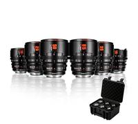 7Artisans 10mm/16mm/25mm/35mm/50mm/85mm T2.1 Serie Hope Lente de Cine Profesional Marco S35 Compatible con Fuji X-Mount, para FujiX-S20/X-T5/X-H2/X-T4/X-H2S/X-T3/X-S10(Negro)
