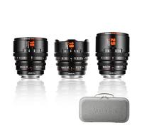 7Artisans 10mm/16mm/25mm T2.1 Serie Hope Lente de Cine Profesional Marco S35 Compatible con Fuji X-Mount, para FujiX-S20/X-T5/X-H2/X-T4/X-H2S/X-T3/X-S10(Negro)