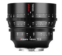 7artisans 14mm T2.9 Gran Apertura,270°Rango Focal,114°Lente de Cine Espectral de Angulo Ultra Amplio de Imagen Completa Compatible con EOS-R,Red,EOS-R3,EOS-R5,EOS-R6,EOS-RP,Negro