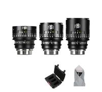 7artisans 16 mm T2.5/105 mm T2.1/135 mm T2.4 Infinte Series - Lente de Cine Manual Profesional de Marco Completo, Compatible con Montura PL, Negro