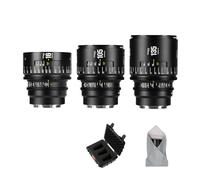 7artisans 16 mm T2.5/105 mm T2.1/135 mm T2.4 Infinte Series - Lente de Cine Manual Profesional de Marco Completo, Compatible con Montura EF, Negro
