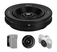 7artisans 18mm F6.3 Ⅱ Sony E Mount Ultra Thin Pancake Lens,58g APS-C Punto Manual Gran Apertura Lente de Distancia Focal Fija con Bolsa de Almacenamiento,A7III A9 NEX 3 7 A6100 A6300 A6500 (Negro)